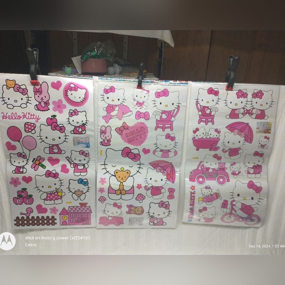 Hello kitty sticker sheets